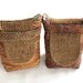 Small Reusable Fabric Gift Bags Party Favors Sage Green Red Rust Brown Tan Gold Paisley Retro Upholstery (set of 2) --US Shipping Included