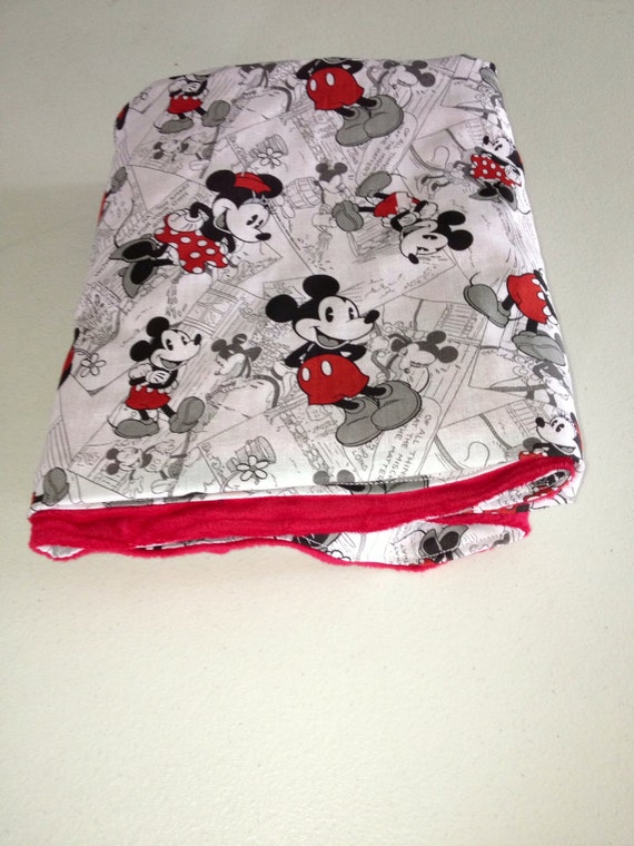 Mickey and Minnie Baby Blanket by myfunclothes on Etsy