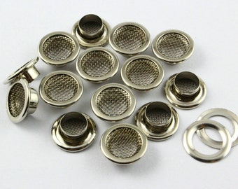 100Pcs 12mm Silver Mesh Grommet Eyelet (SMRG12)