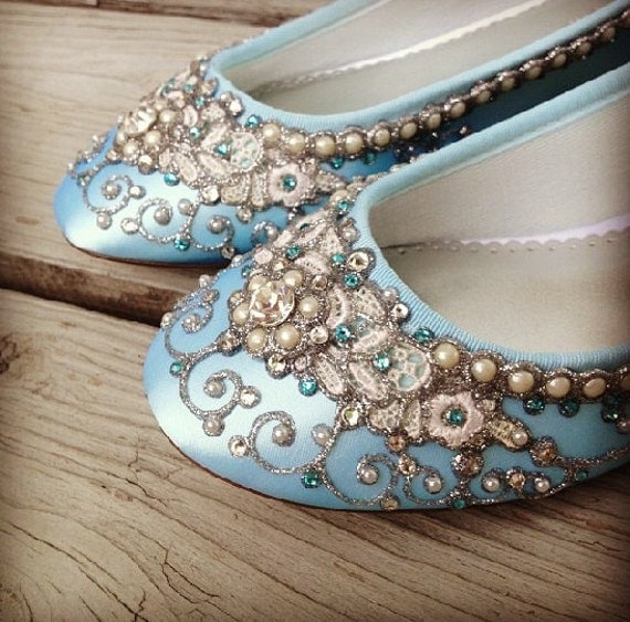 Wedding Shoes Fairy Tale Inspired Closed Toe Flats Lace
