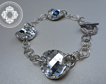 Swarovski Crystal, Cubic Zirconia & Sterling Silver Bracelet, Bridal Jewelry,Weddings, Wedding Trends 2013, Women's bracelets,