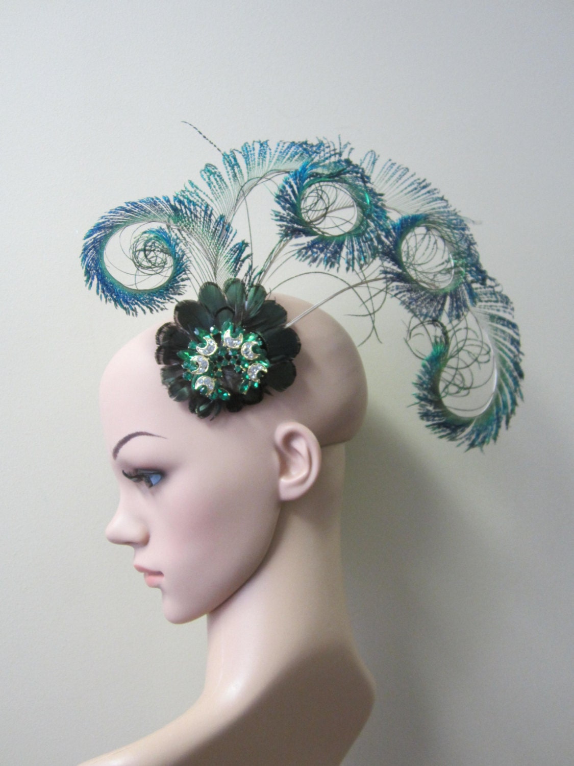 Great Gatsby Peacock Feather Fascinator 1920s Fascinator Ebay