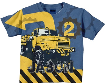 Construction Birthday Shirt, Personalized Dump Truck Birthday Shirt, Boys Dump Truck T-Shirt, Birthday Shirt, Dump Truck Shirt
