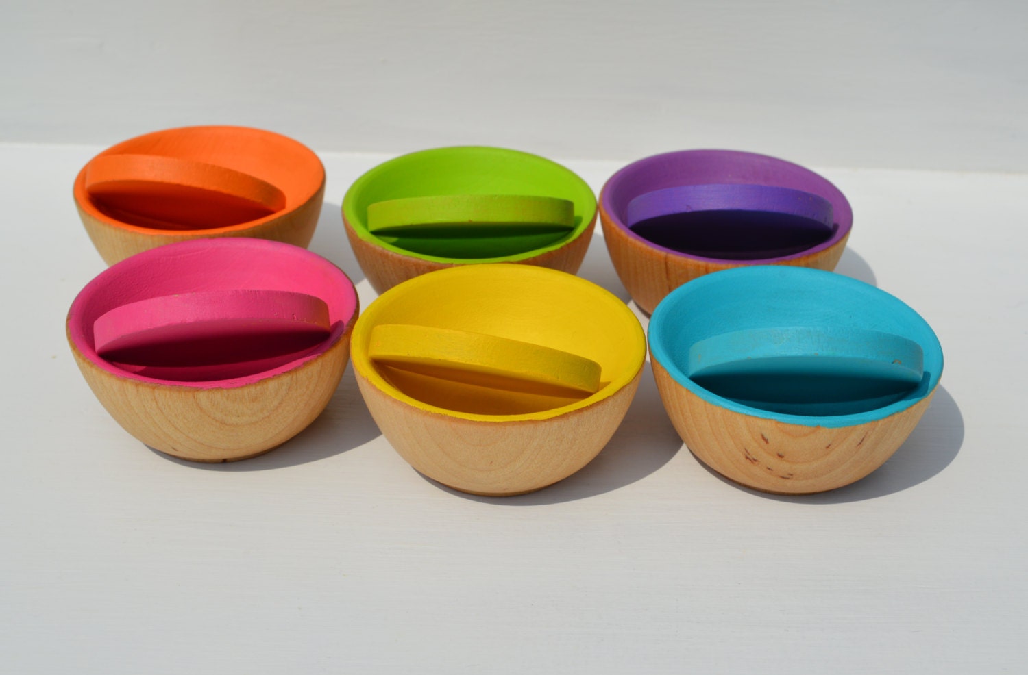 Babies First Sorting Wooden Bowls and Discs Montessori