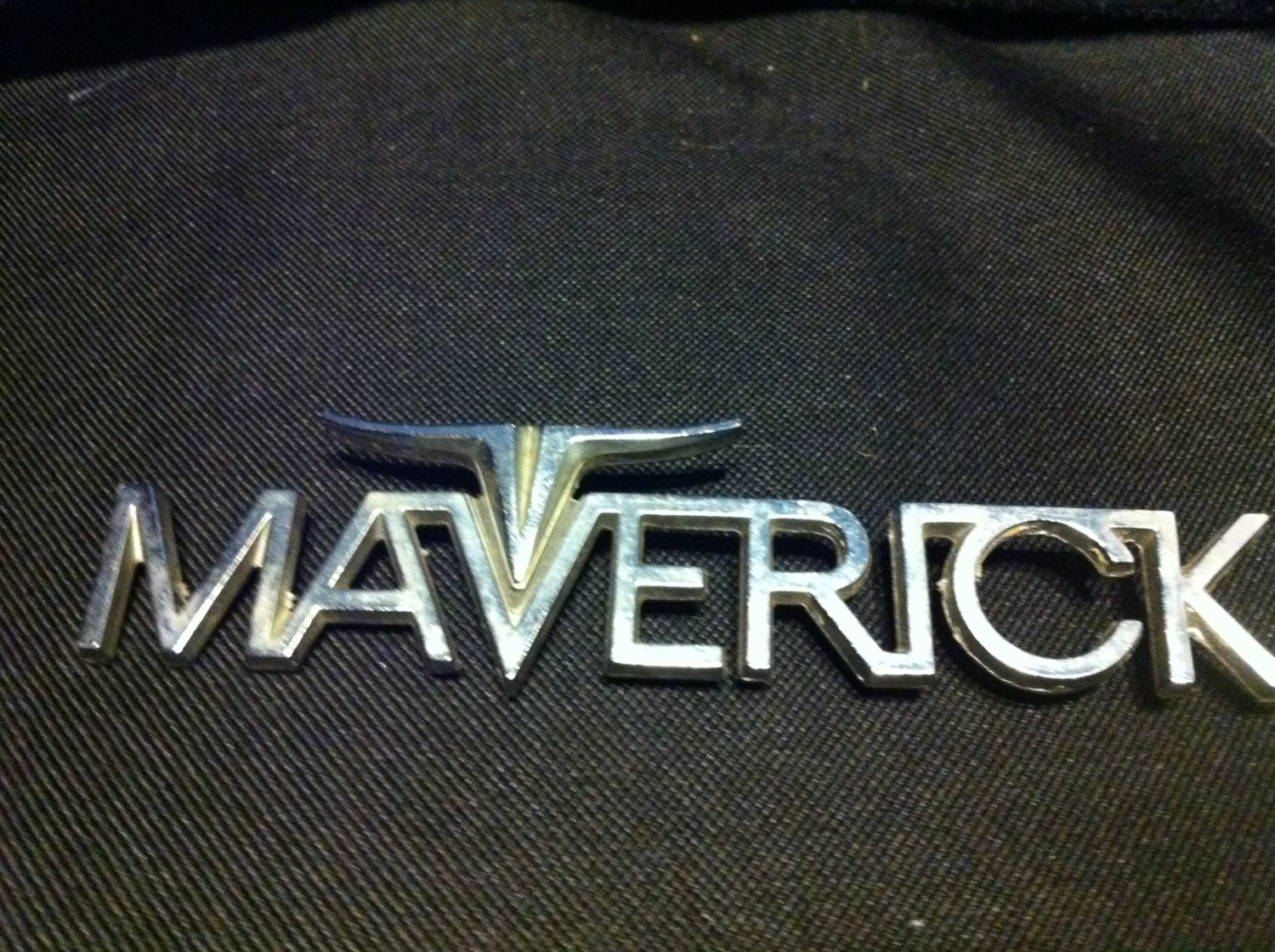 Car Nameplate Emblem Ford Maverick 1970s Front Fender Panel