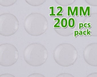 200pcs 12mm Round Clear Epoxy Stickers,epoxy resin,epoxy Domes,thick about 1.3mm,epoxy cabochon,transparent-C1897