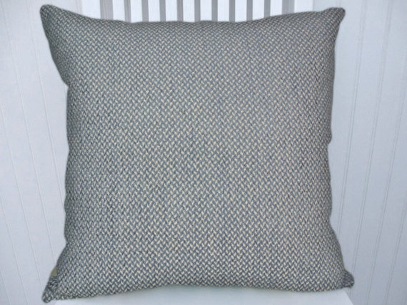 Blue Chenille Decorative Pillow Cover by CodyandCooperDesigns