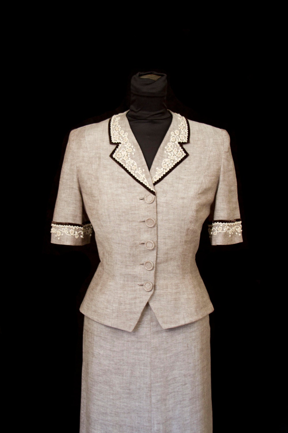 beaded suit