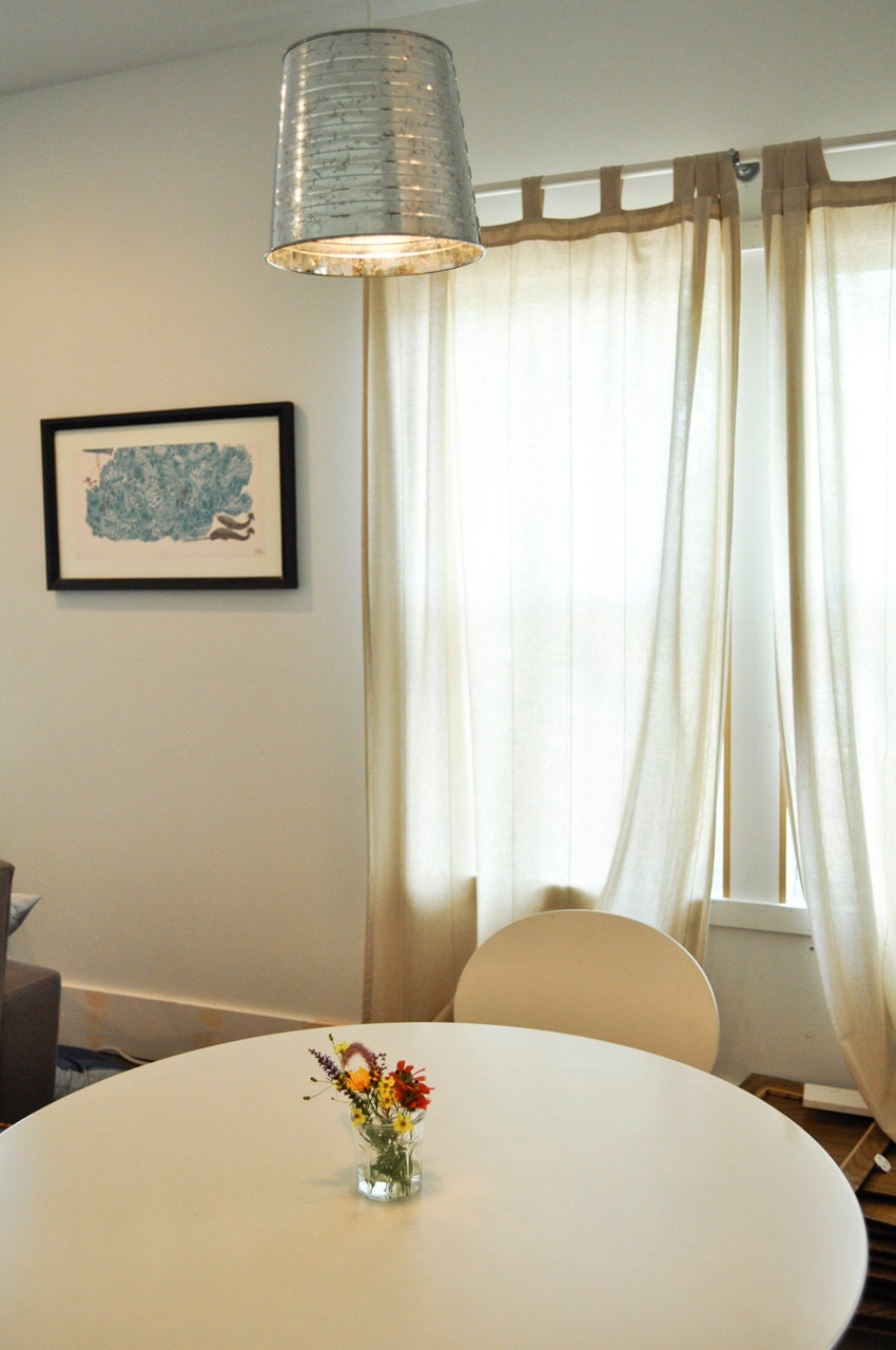 Galvanized Bucket Pendant Light Fixture