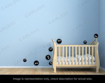 Totoro Inspired - Soot Sprites Wall Art Applique Stickers