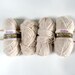 Beginners knitting kit, Beige Yarn, lambswool, 100 per cent Virgin Wool, yarn supply, set of four yarn skeins
