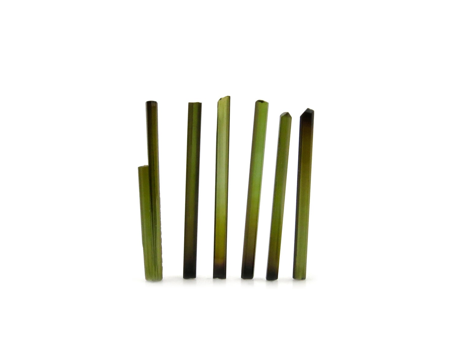 Green Tourmaline Needles from Brazil