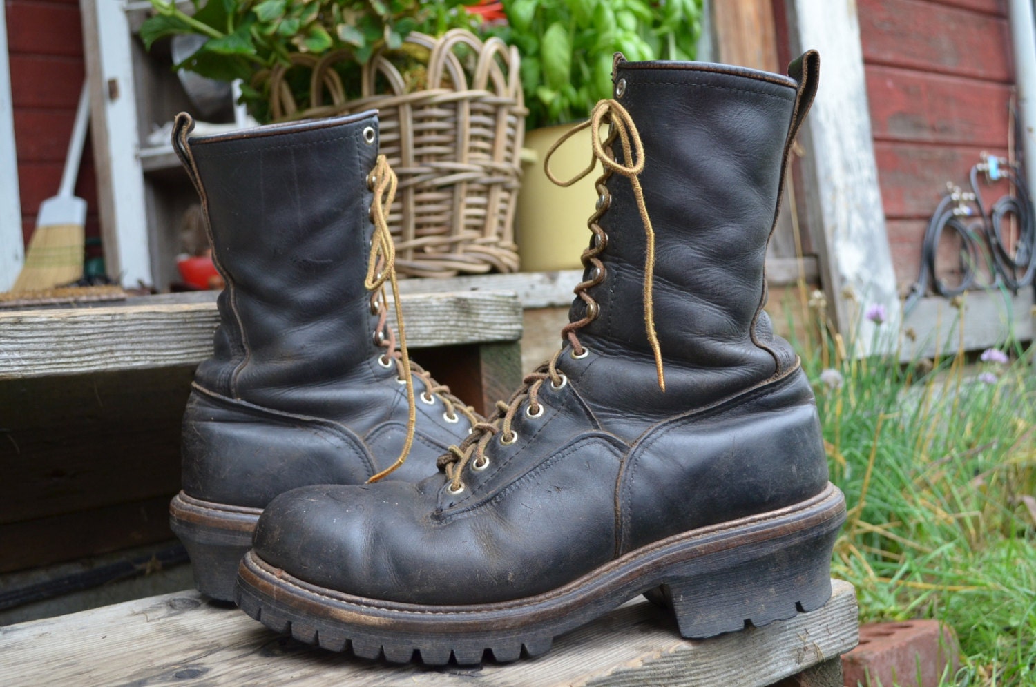 Vintage RED WING Smokejumper Lineman Work Boots 11