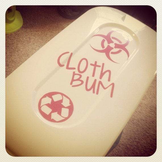 Items similar to Cloth Diaper Pail Vinyl Decals on Etsy