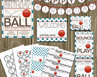 Ball Birthday Party Printables Package