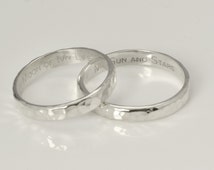 sanskrit engraved wedding rings