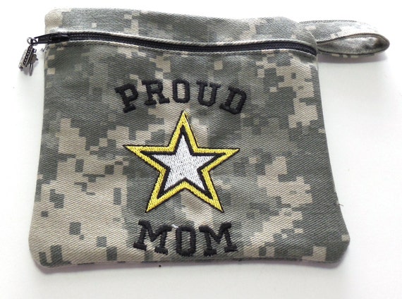 Embroidered Army ACU Zip Pouch Gadget Purse by GabbysQuiltsNSupply