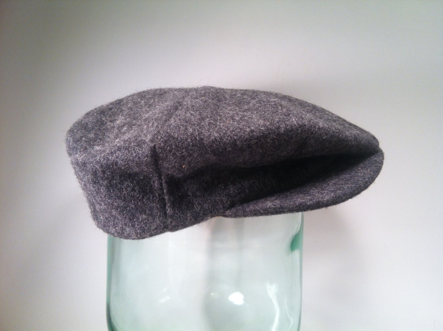 Grey Golf Hat Charcoal Wool Men's Driving Cap Gray