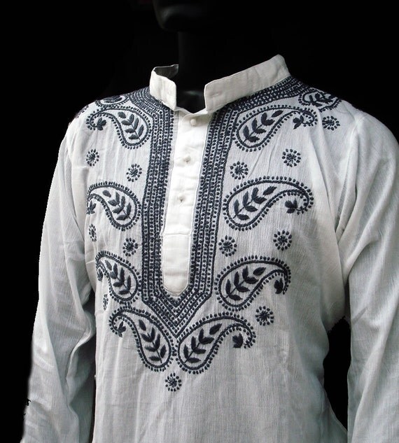 size dress bohemian patterns plus white for Plus kurti size mens tunic clothes clothing dress hippie