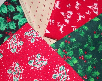 5 Piece Fat Quarter 100% Cotton Print Fabric - #14