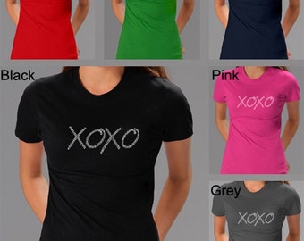 Women's T-shirt - Created using the words Hugs & Kisses XOXO
