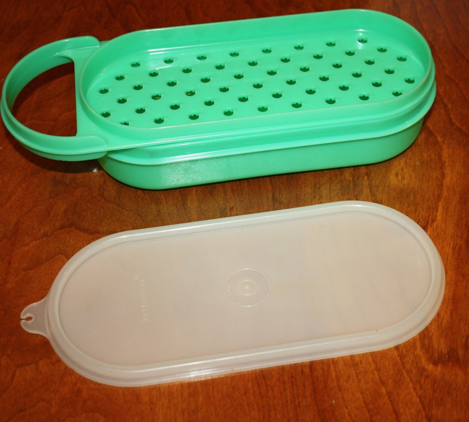 Vintage Green Tupperware Grater Cheese Storage Bowl