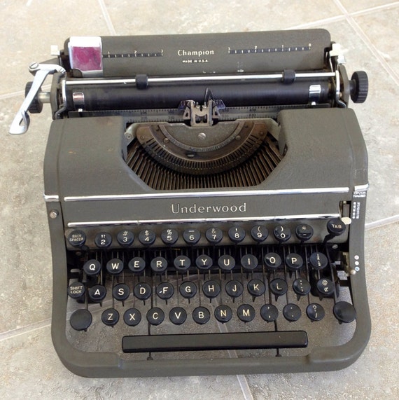 Underwood Champion Typewriter 1940s Works by ALittleSimplicity