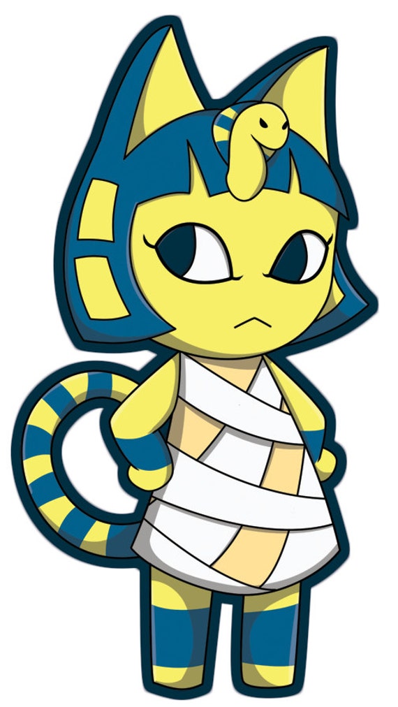 Items similar to Animal Crossing New Leaf - Ankha Sticker on Etsy