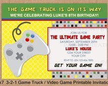 Popular items for game truck party on Etsy