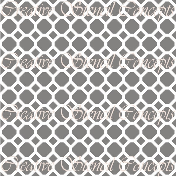 Modern Lattice Decorative Stencil MULTIPLE SIZES AVAILABLE on