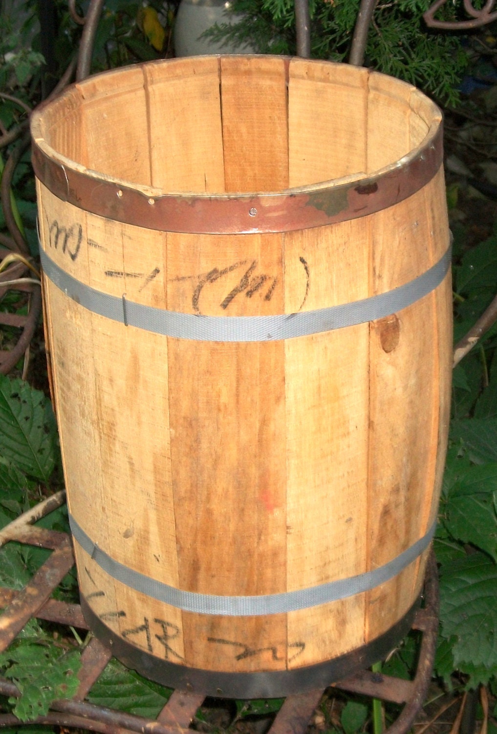 Wooden Barrel Vintage Primitive Barrel Rustic Wood Vintage