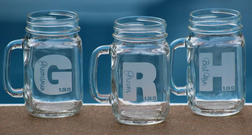 1 Custom Engraved Mason Jars with handle by alishasdesigns on Etsy