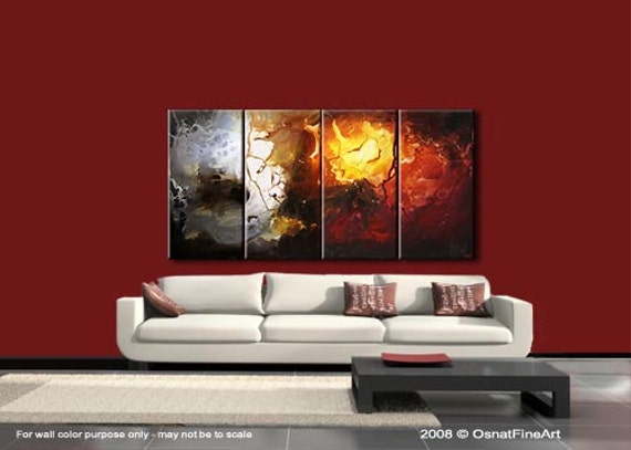 Modern Painting Original Abstract Art on Canvas by Osnat