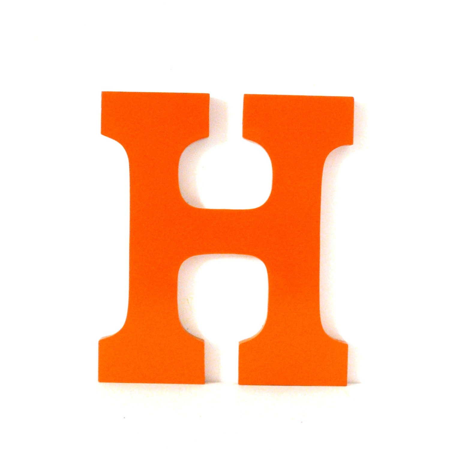 wall letter H orange home decor letters typography by nashpop