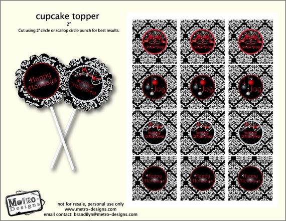 Red Christmas Tags - Instant Download Il_570xn
