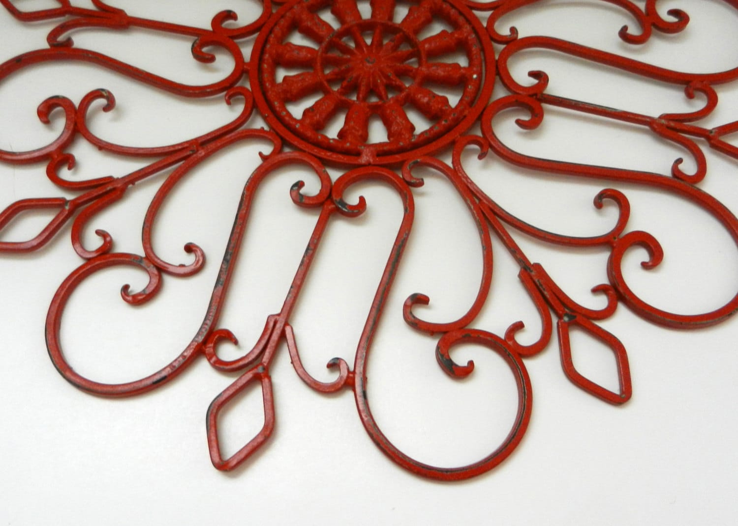 Metal Garden Decor  Wall  Medallion Fence Decoration Yard Art 