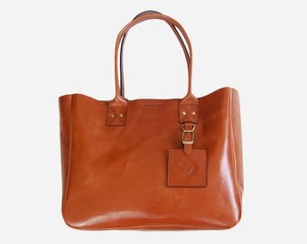 Cognac New York cabas - sac fourre- tout en cuir ...