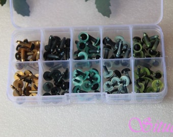 Kit of 9mm Color and CAT Safety Eyes for needle felting-totally 50 pairs