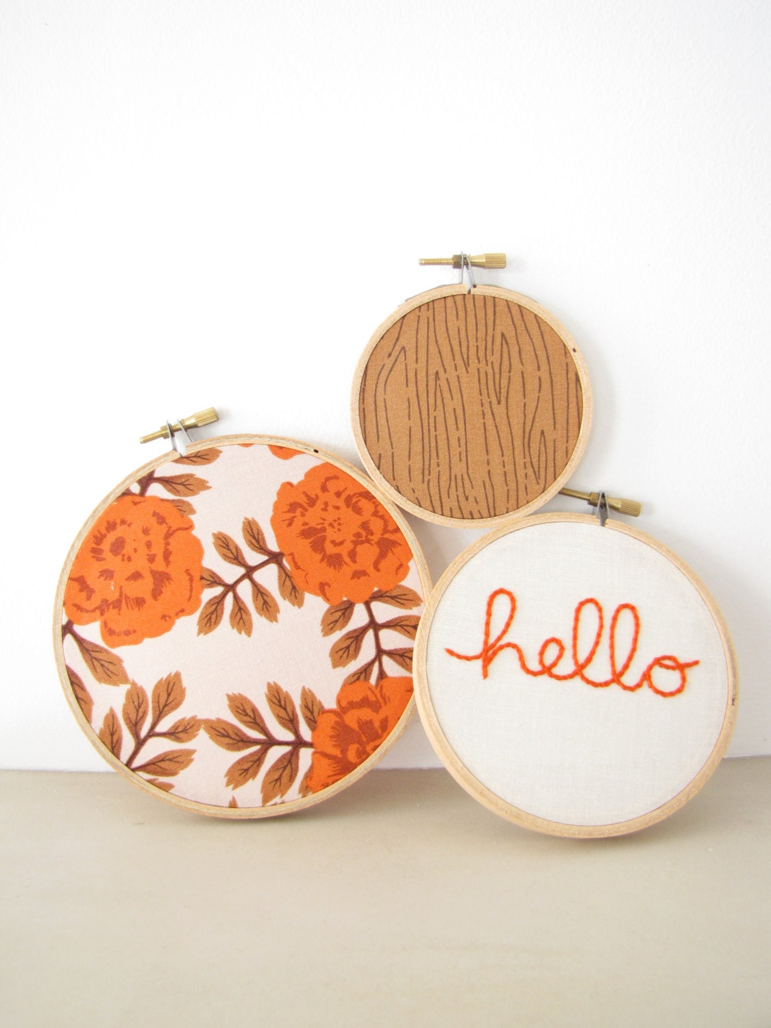 Embroidery Hoop Wall Art Home Decor Set of 3