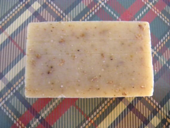 Single Holiday Season Gift Bar of Oatmeal Spice Handmade Natural Soap  - Gentle Exfoliation and Spicy Scent