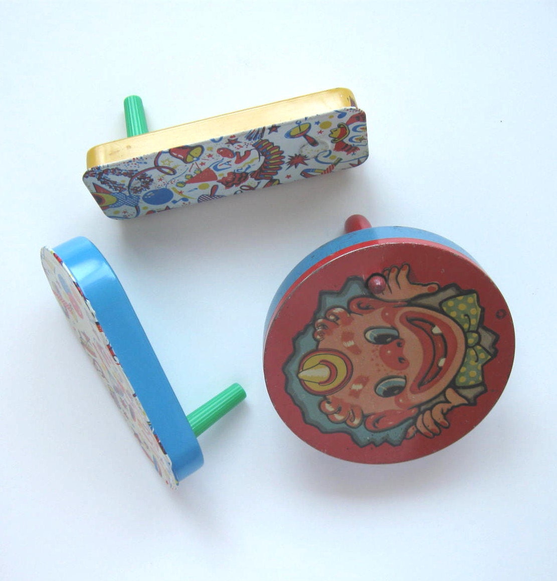 Vintage Tin Noisemaker Toys Circa 50's Kids by jewelryandthings2