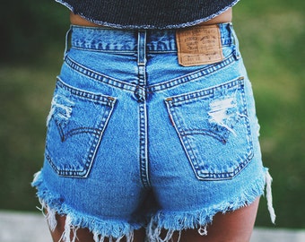 High Waisted Cut Off Jeans | Bbg Clothing