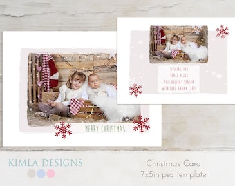 7x5 in Christmas Card Template, Christmas 2013