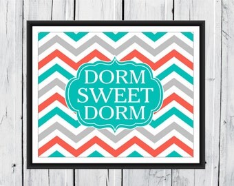 Dorm Decor Custom Colors 11X14 Dorm Sweet Dorm