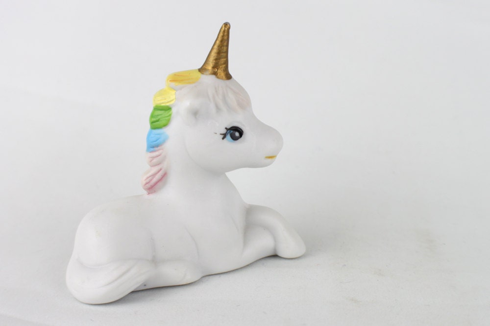 white unicorn figurine