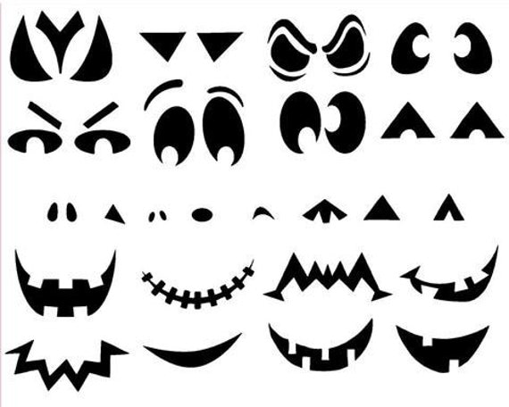 Create Your Own Pumpkin Faces Halloween Vinyl Sticker Decal