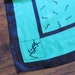 Vintage Yves Saint Laurent Scarf YSL Scarf Green Scarf YSL Logo