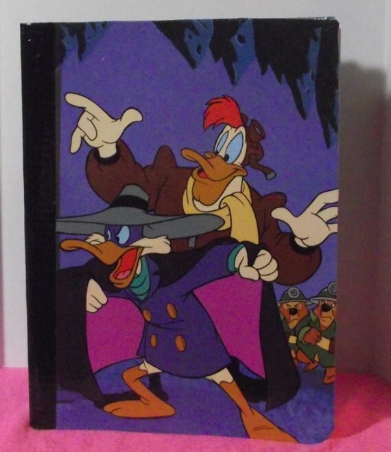 Darkwing Duck Decoupaged Hard Cover Composition by kreepykimmy