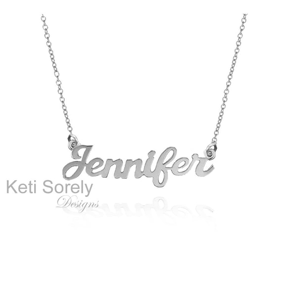 White Gold Personalized Name Necklace - Customize it With Your Name ...