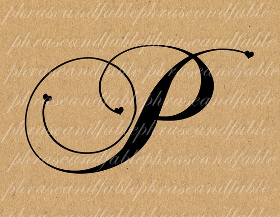 tatouage lettre p calligraphie